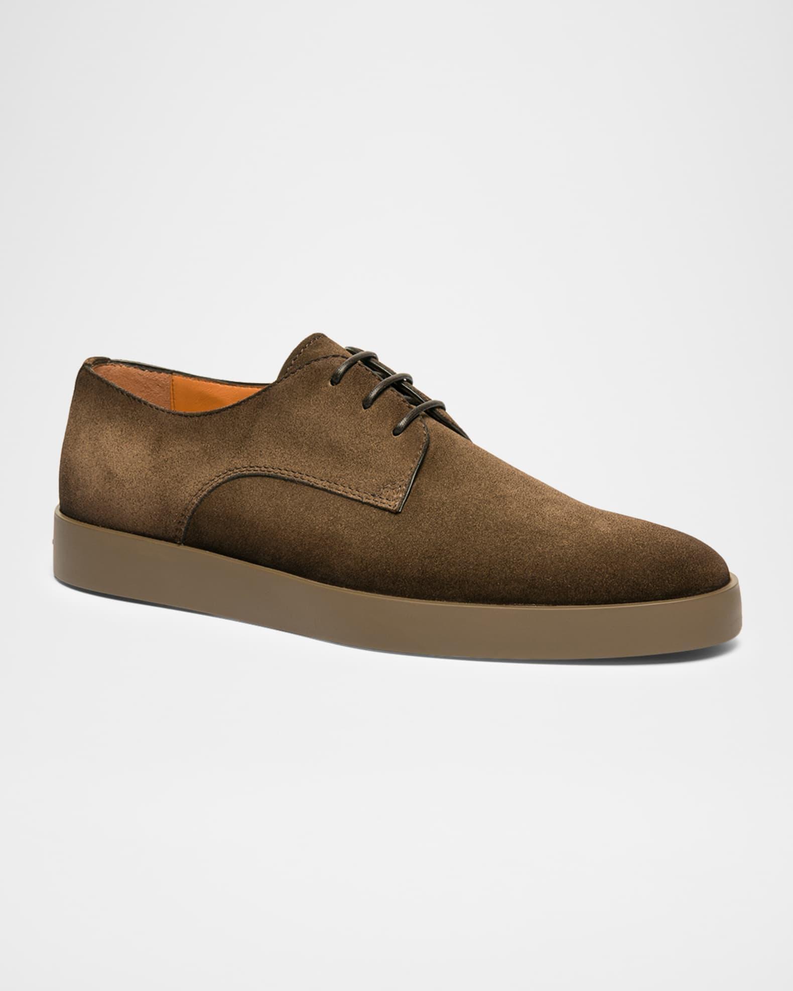 Men's Dilate Suede Rubber-Sole Derby Shoes Product Image