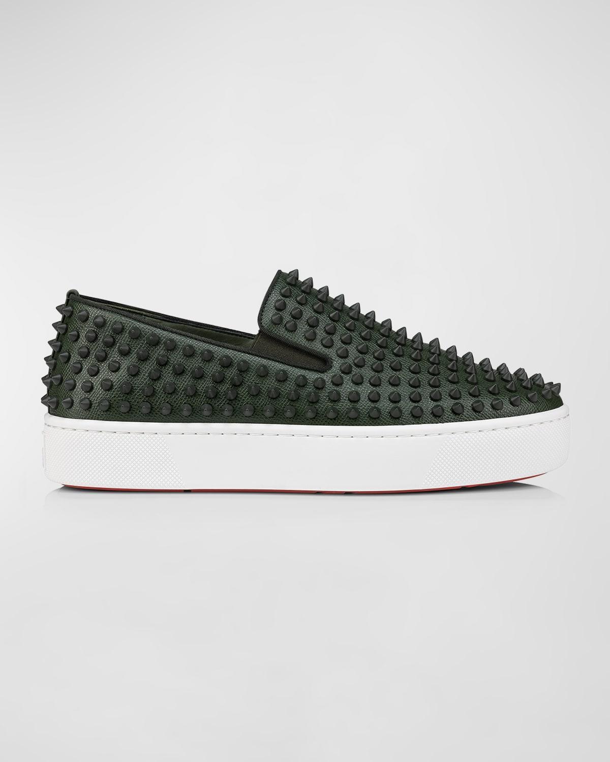 Mens Spikeboat Leather Slip-On Sneakers Product Image