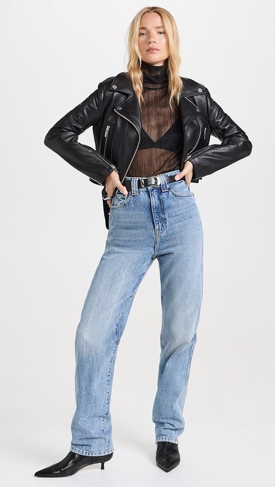AEYDE Sofie Nappa Leather Black Boots | Shopbop Product Image