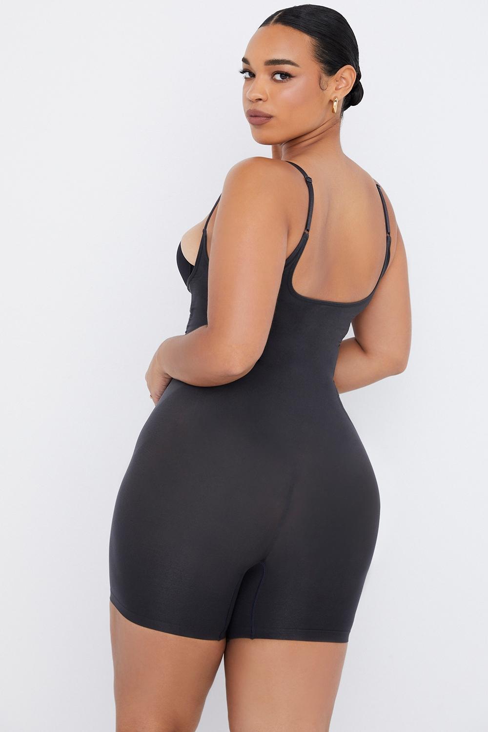  mid thigh sculpting bodysuit cafe au lait Product Image