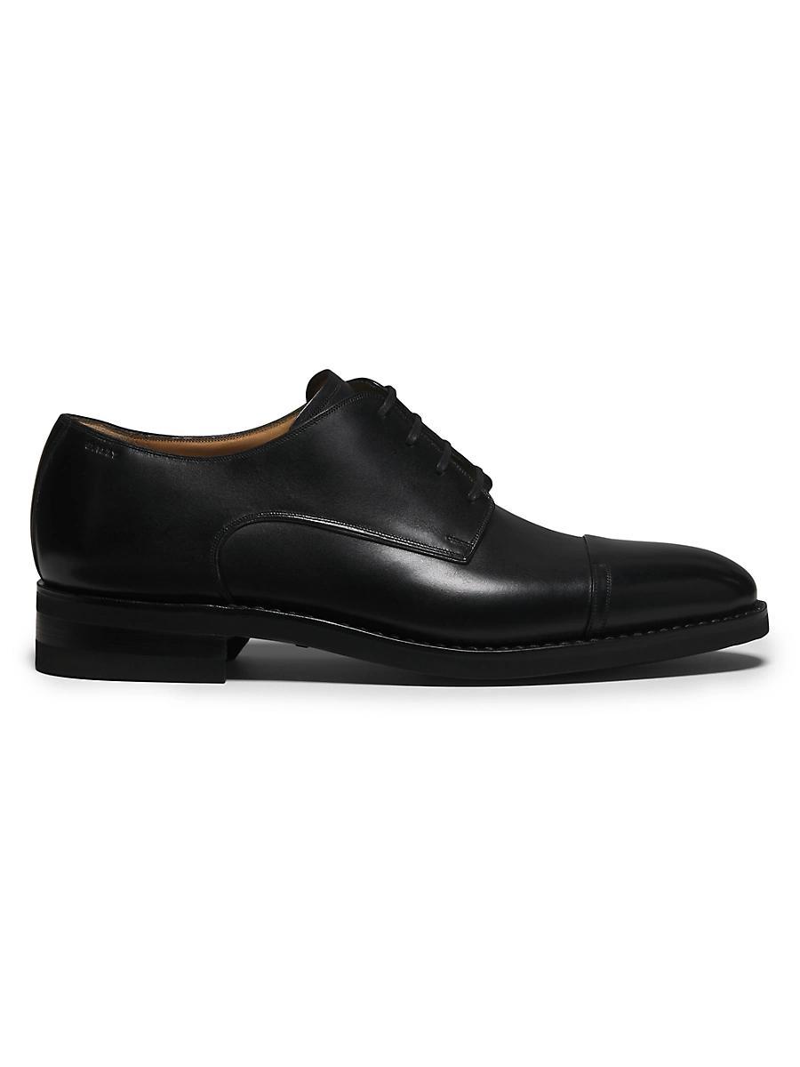 Mens Scrivas Leather Cap-Toe Derby Shoes Product Image