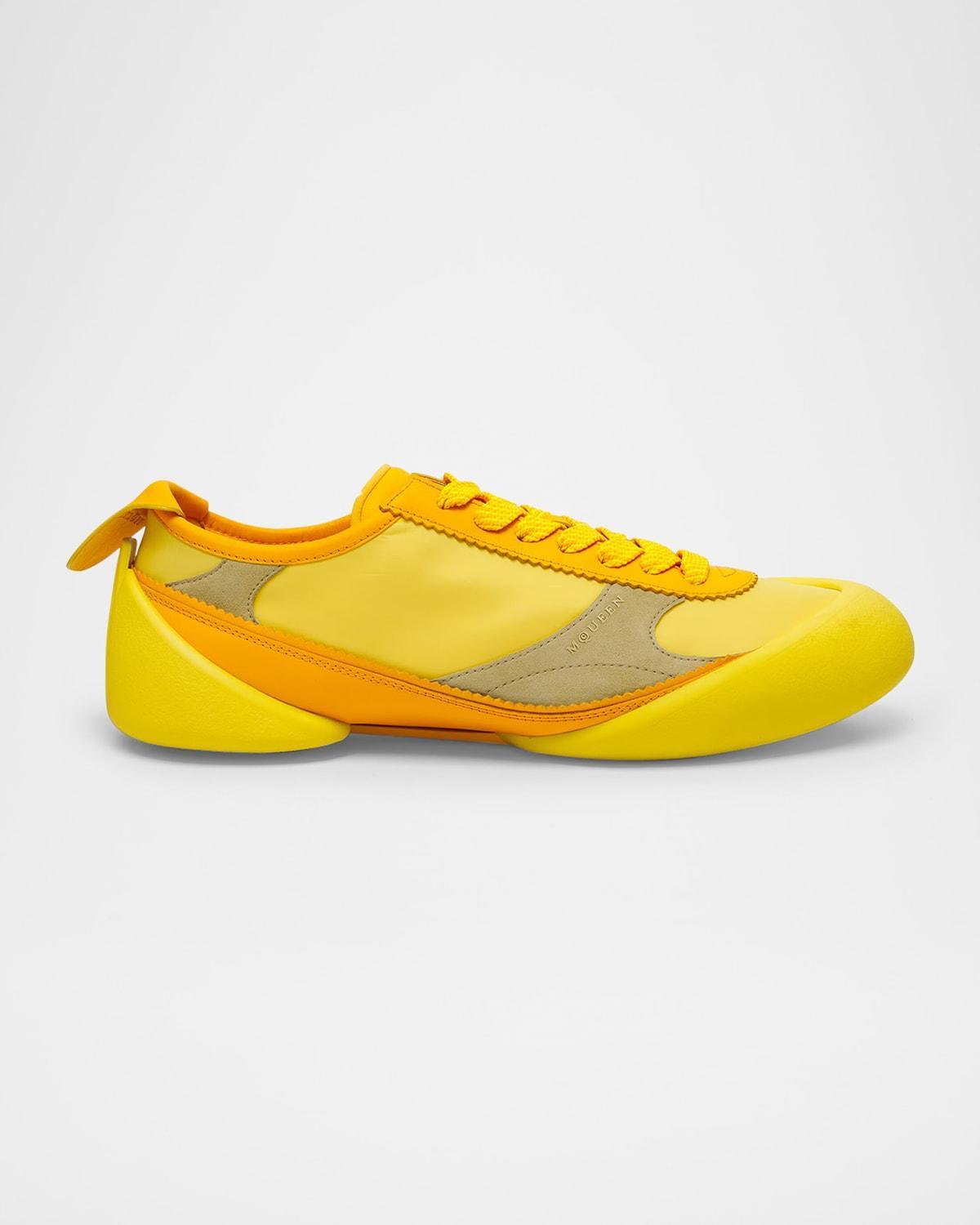 Men's Flexion Nylon and Leather Low-Top Sneakers Product Image