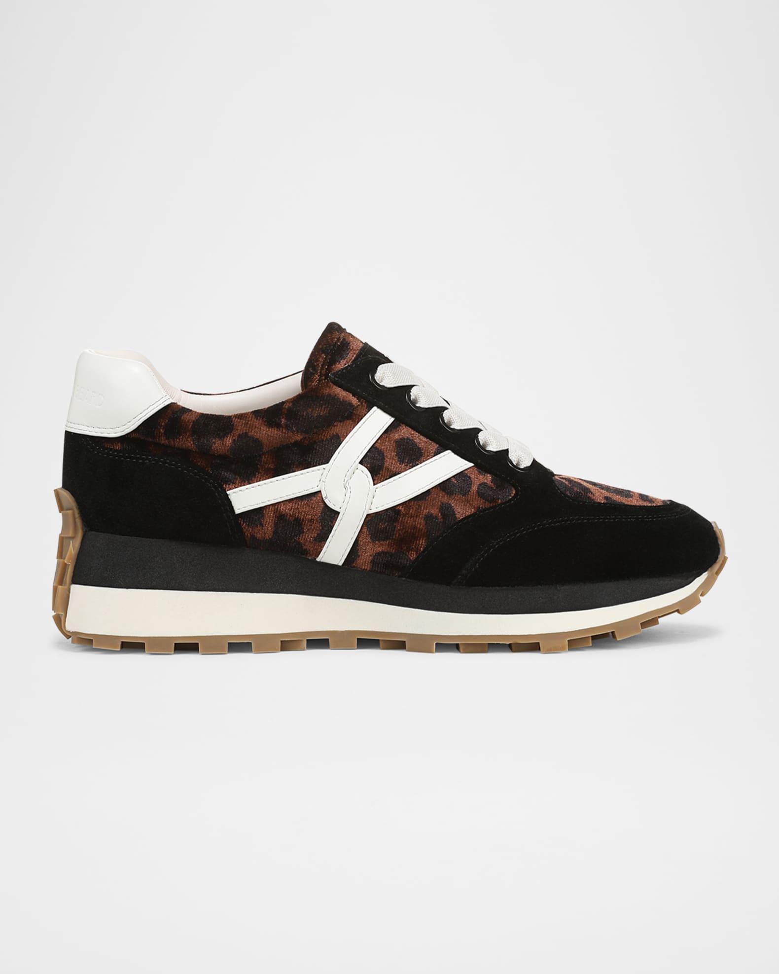 Valentina Mixed Leather Retro Sneakers Product Image