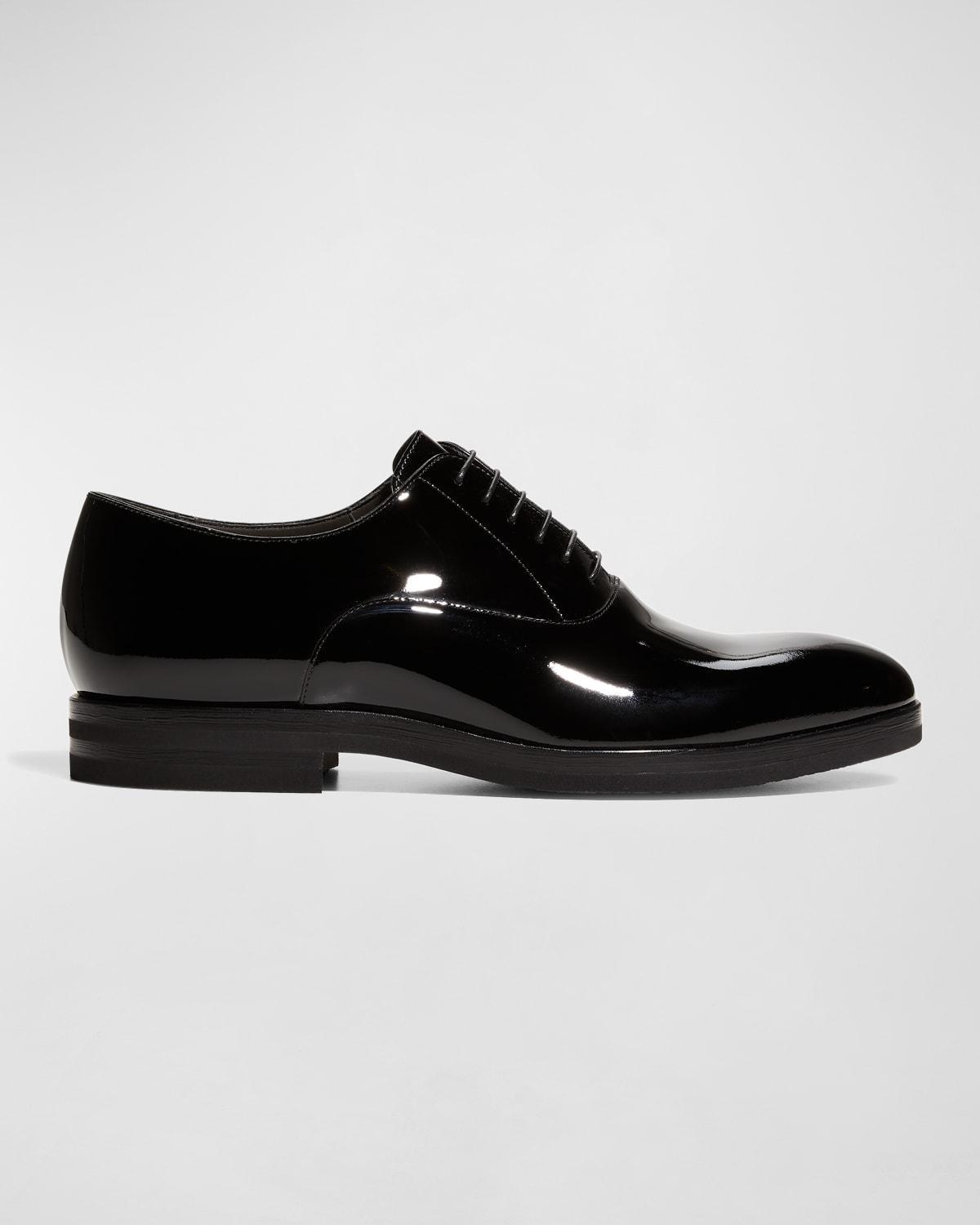 Mens Patent Lace-Up Oxfords Product Image