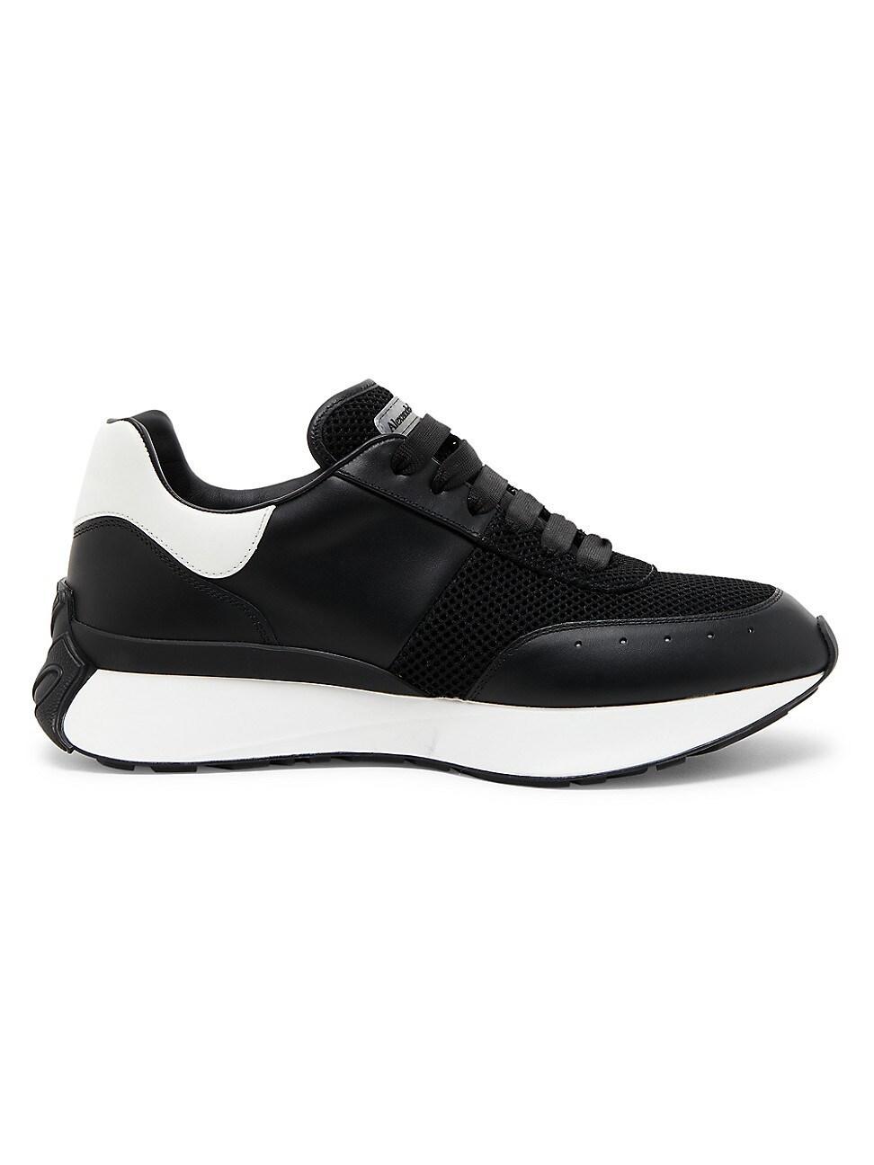 Mens Sprint Leather and Mesh Low-Top Sneakers Product Image