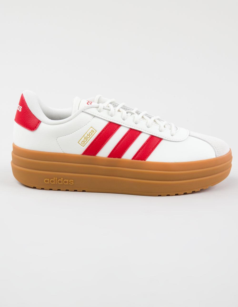 ADIDAS VL Court Bold Womens Platform Shoes - WHT/RED Product Image