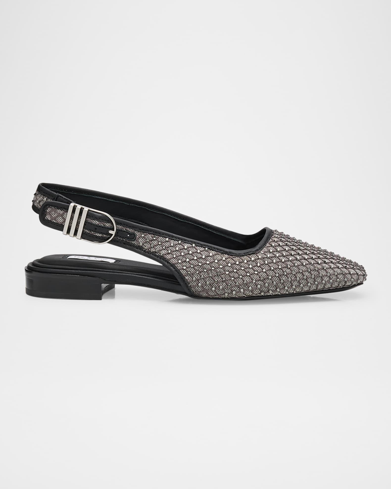 Astra Mesh Rhinestone Slingback Ballerina Flats Product Image