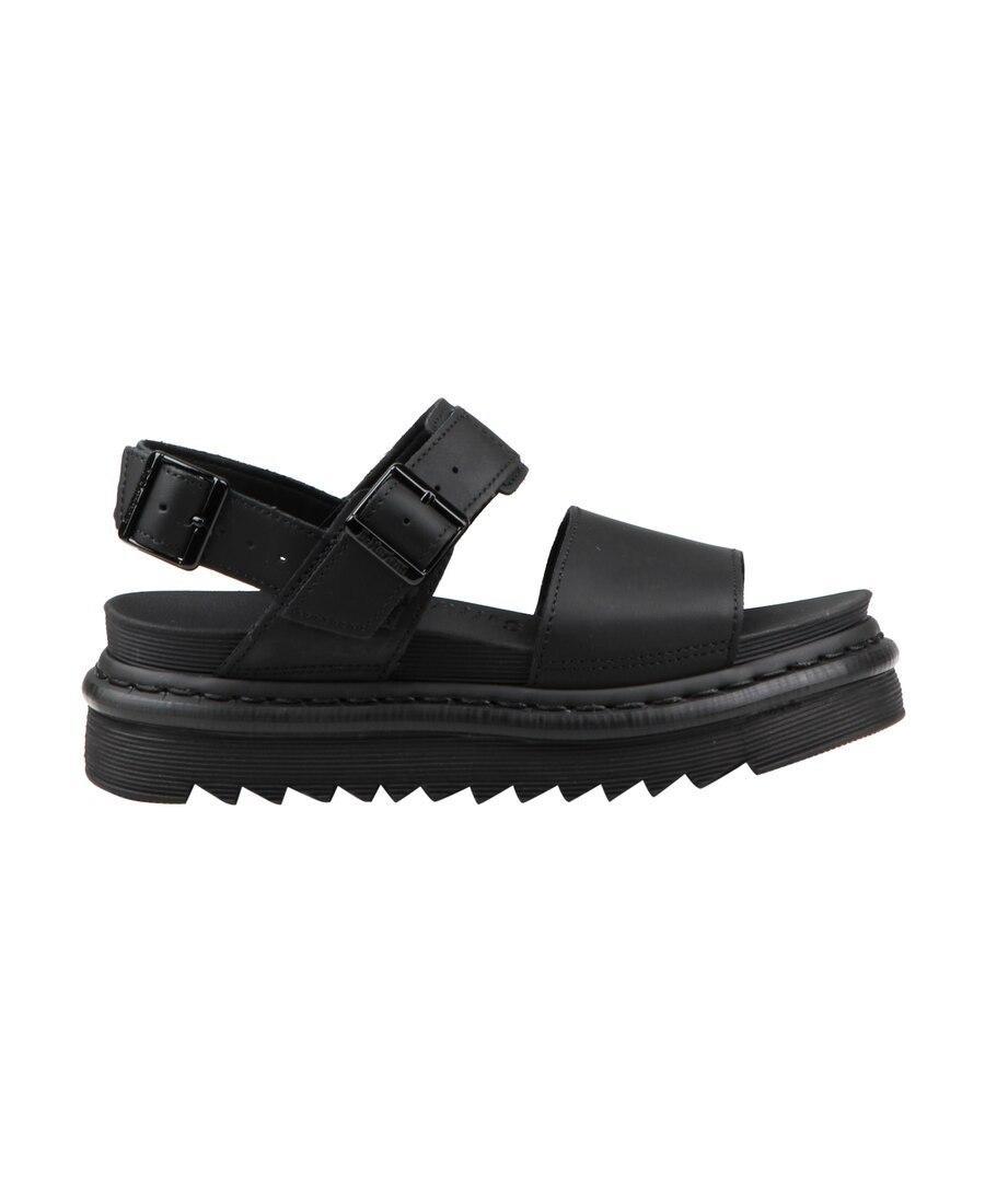 DR. MARTENS' Voss Leather Platform Slingback Sandals In Black Product Image