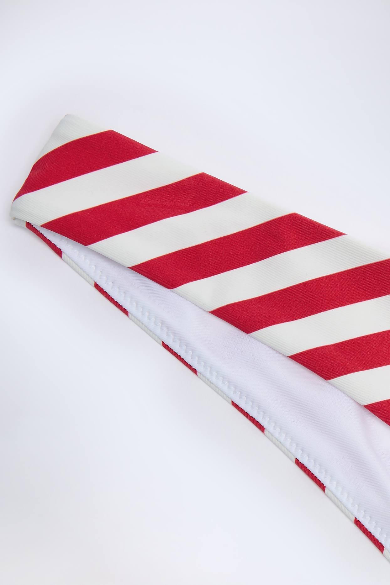 Cheeky Bikini Bottoms in Cherry Red Stripe Product Image