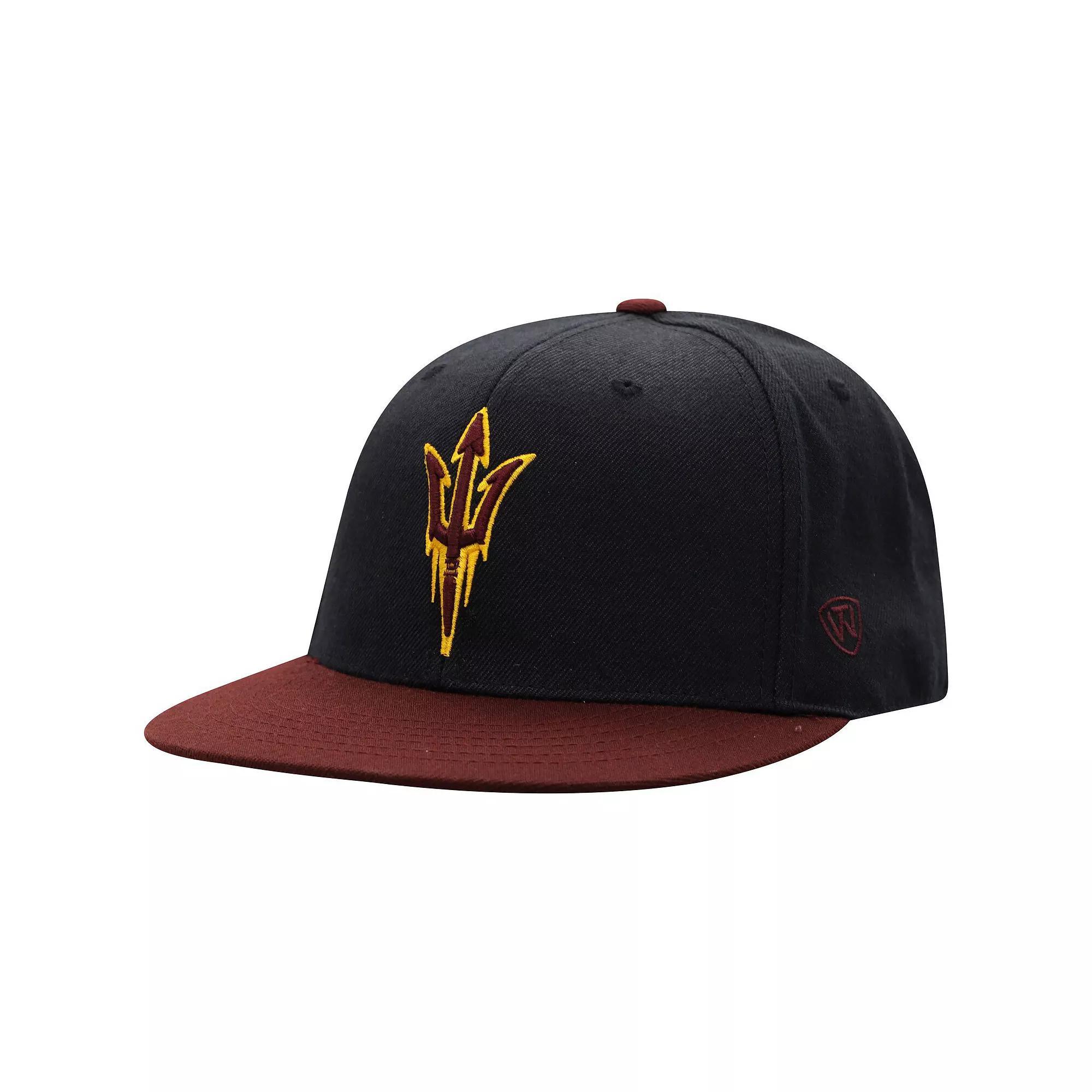 Mens Top of the World /Maroon Arizona State Sun Devils Team Color Two-Tone Fitted Hat Product Image