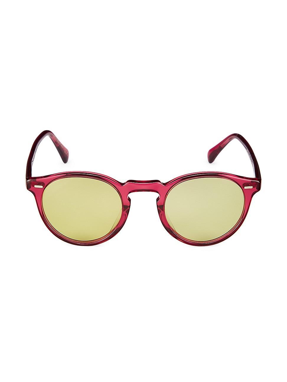 Womens 47MM Acetate Round Sunglasses Product Image