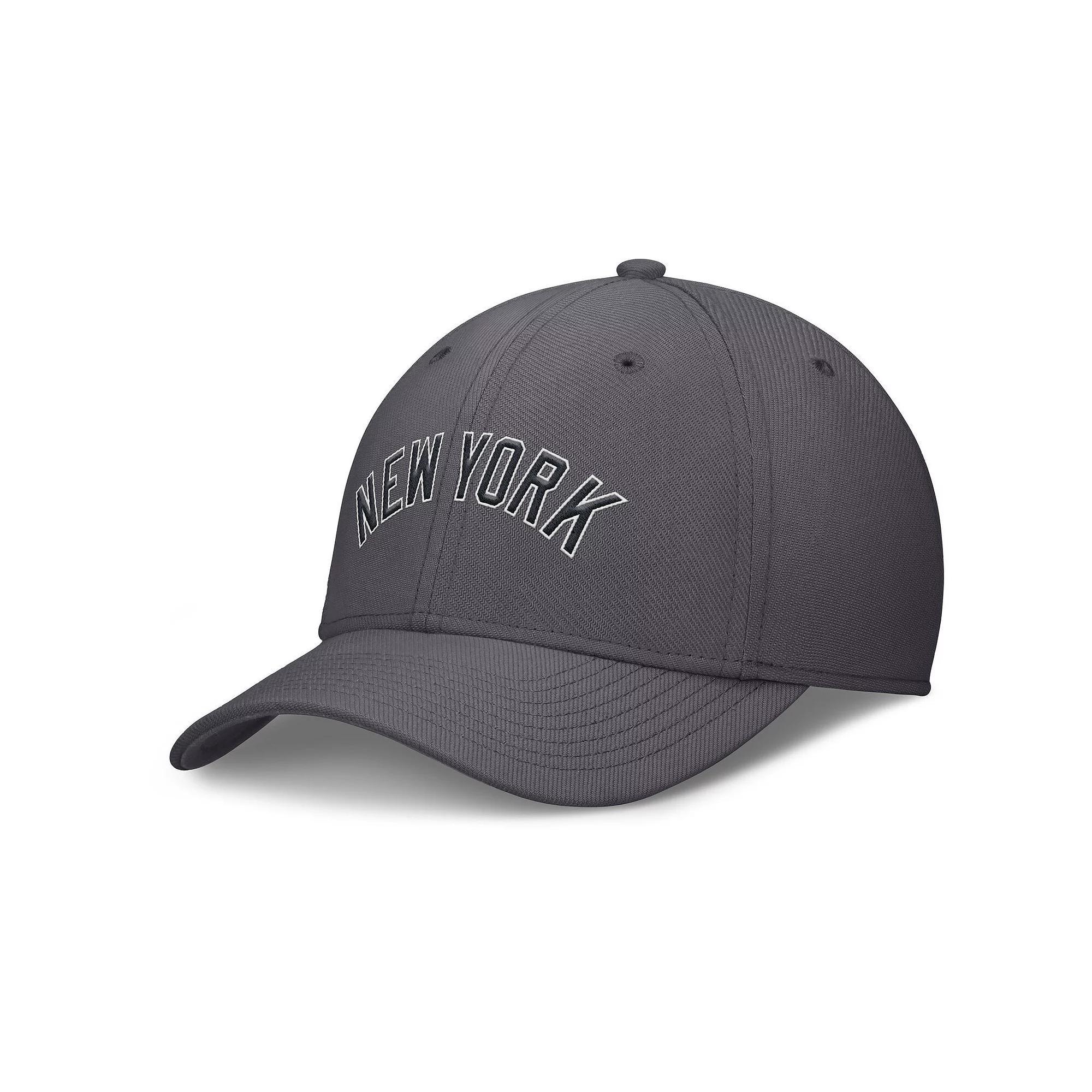 Men's Nike  Gray New York Yankees Swoosh Performance Flex Hat, Size: Large/XL, Grey Product Image