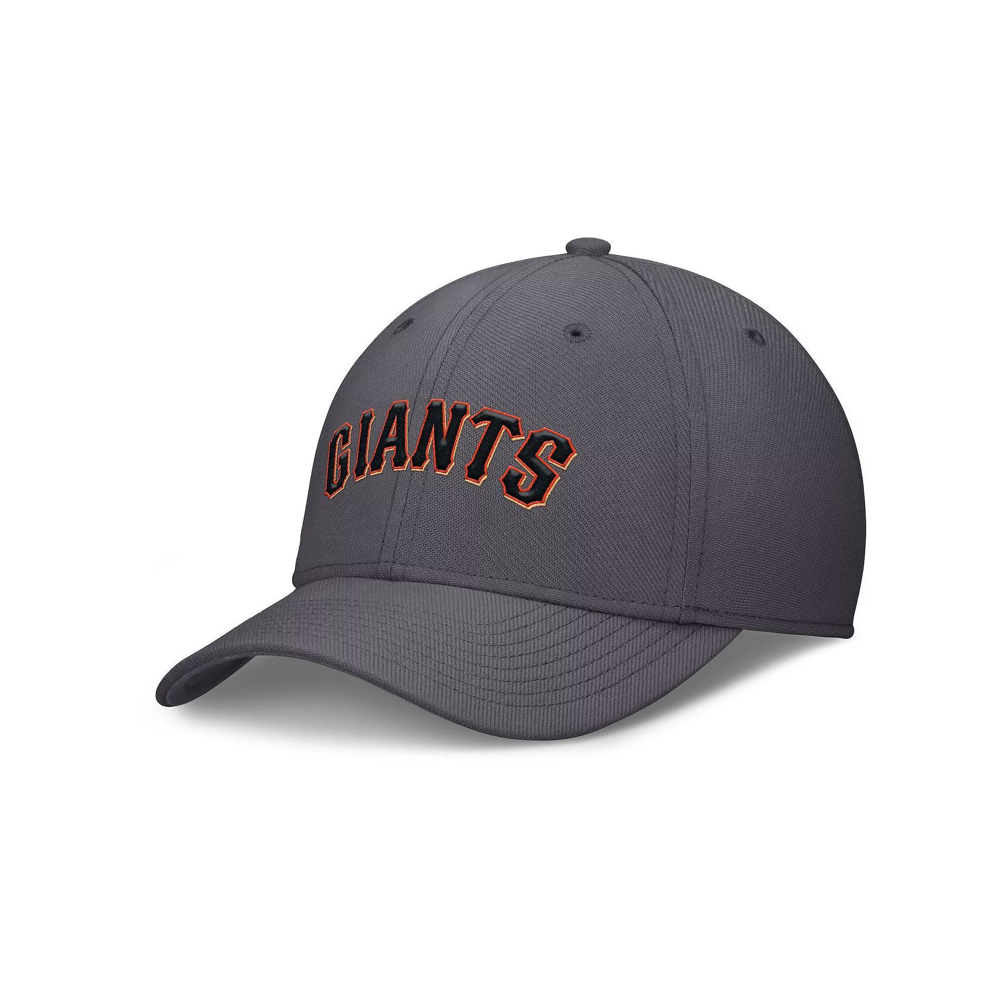 Men's Nike  Gray Miami Marlins Swoosh Performance Flex Hat, Size: Small/Medium, Grey Product Image