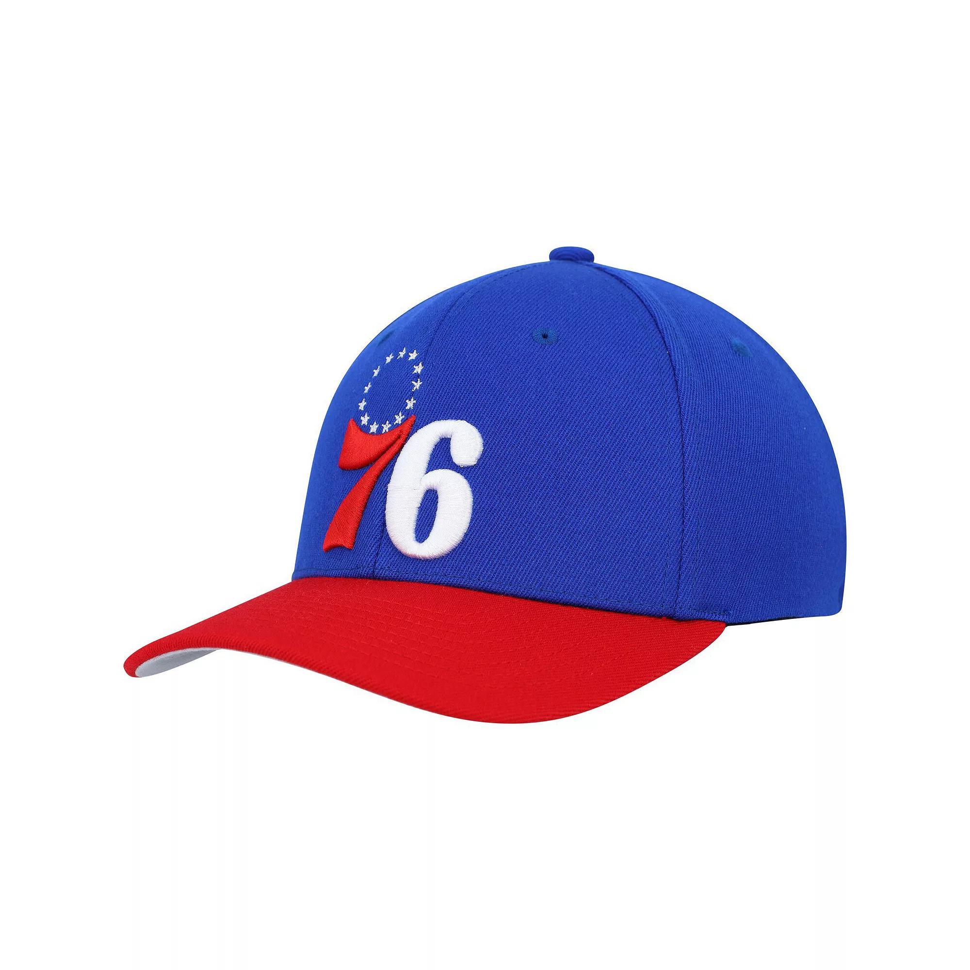 Men's Mitchell & Ness Royal/Red Philadelphia 76ers MVP Team Two-Tone 2.0 Stretch-Snapback Hat, 76r Blue Product Image