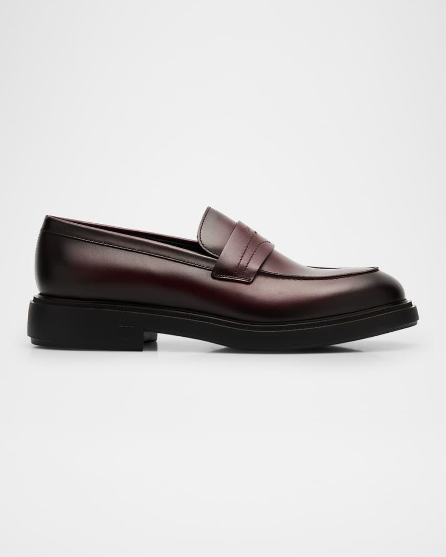 Mens Caligola Leather Penny Loafers Product Image