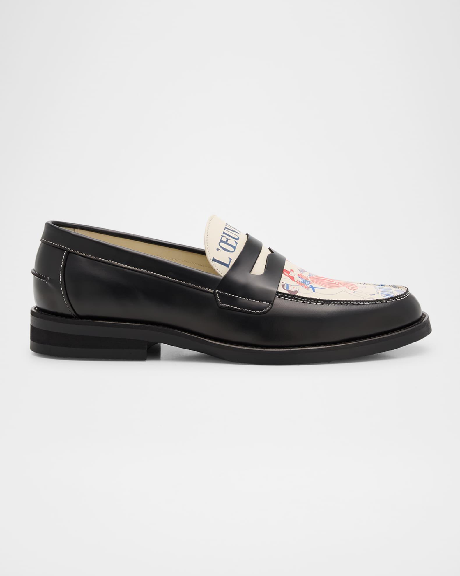 Men's Wilde La Grande Paix Leather Penny Loafers Product Image