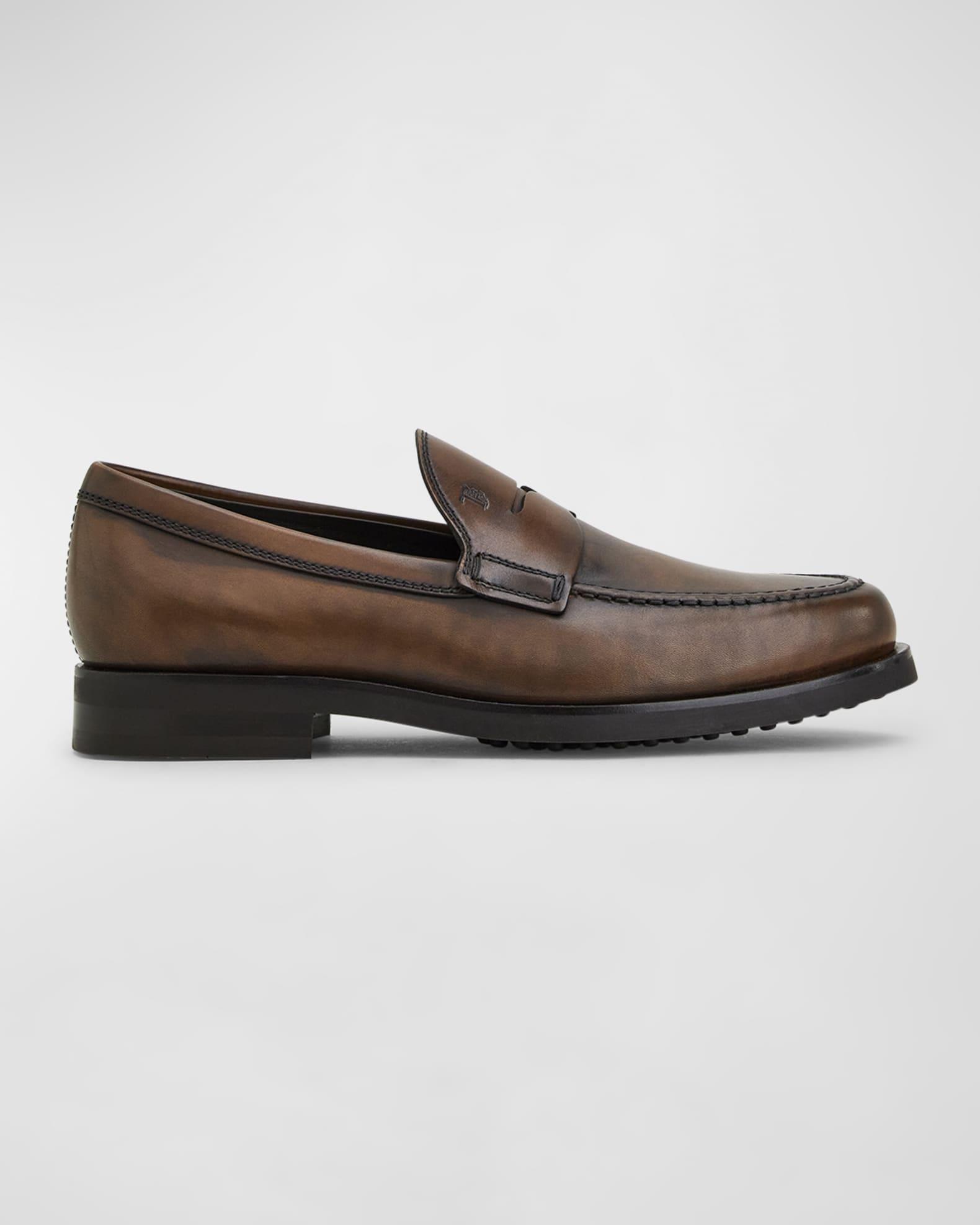 Men's Leather Moccasin Penny Loafers Product Image