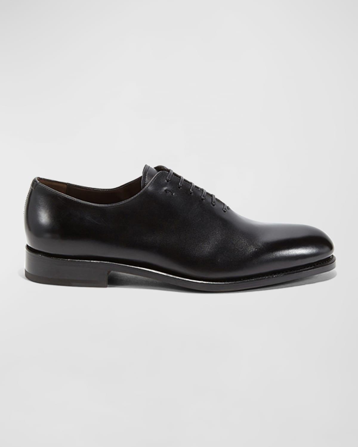 Men's Angiolo Tramezza Whole-Cut Leather Lace-Up Shoes Product Image