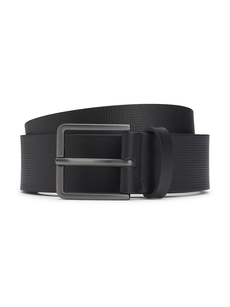 Mens Italian-Leather Belt with Embossed Structure Product Image