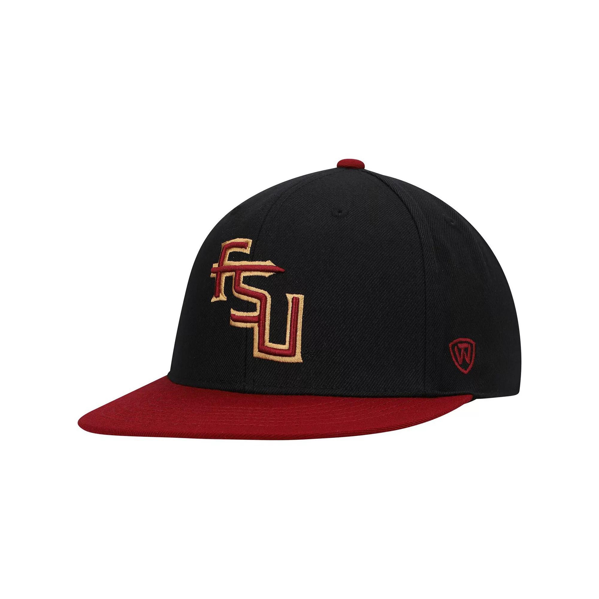 Men's Top of the World Black/Garnet Florida State Seminoles Team Color Two-Tone Fitted Hat, Size: 7 1/4 Product Image