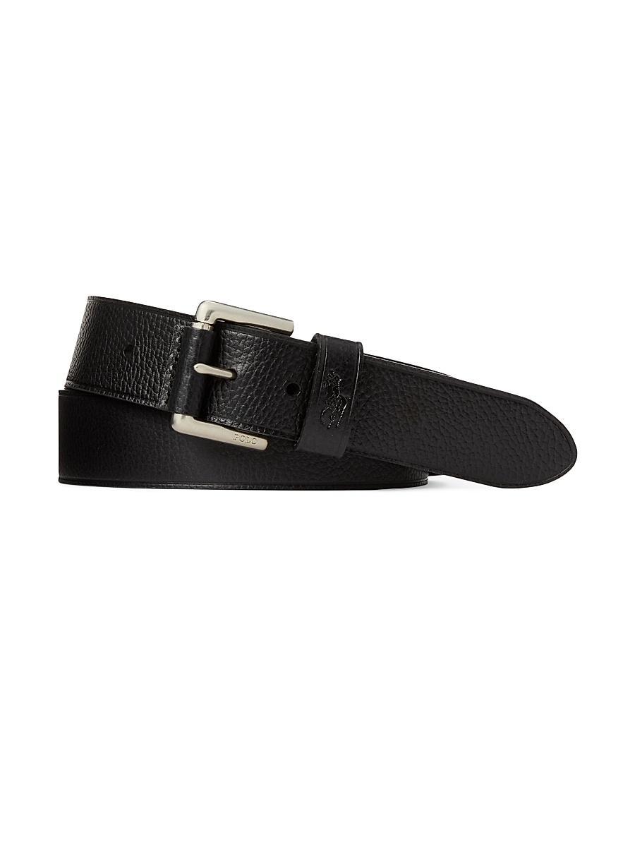 Mens Pebbled Leather Belt Product Image