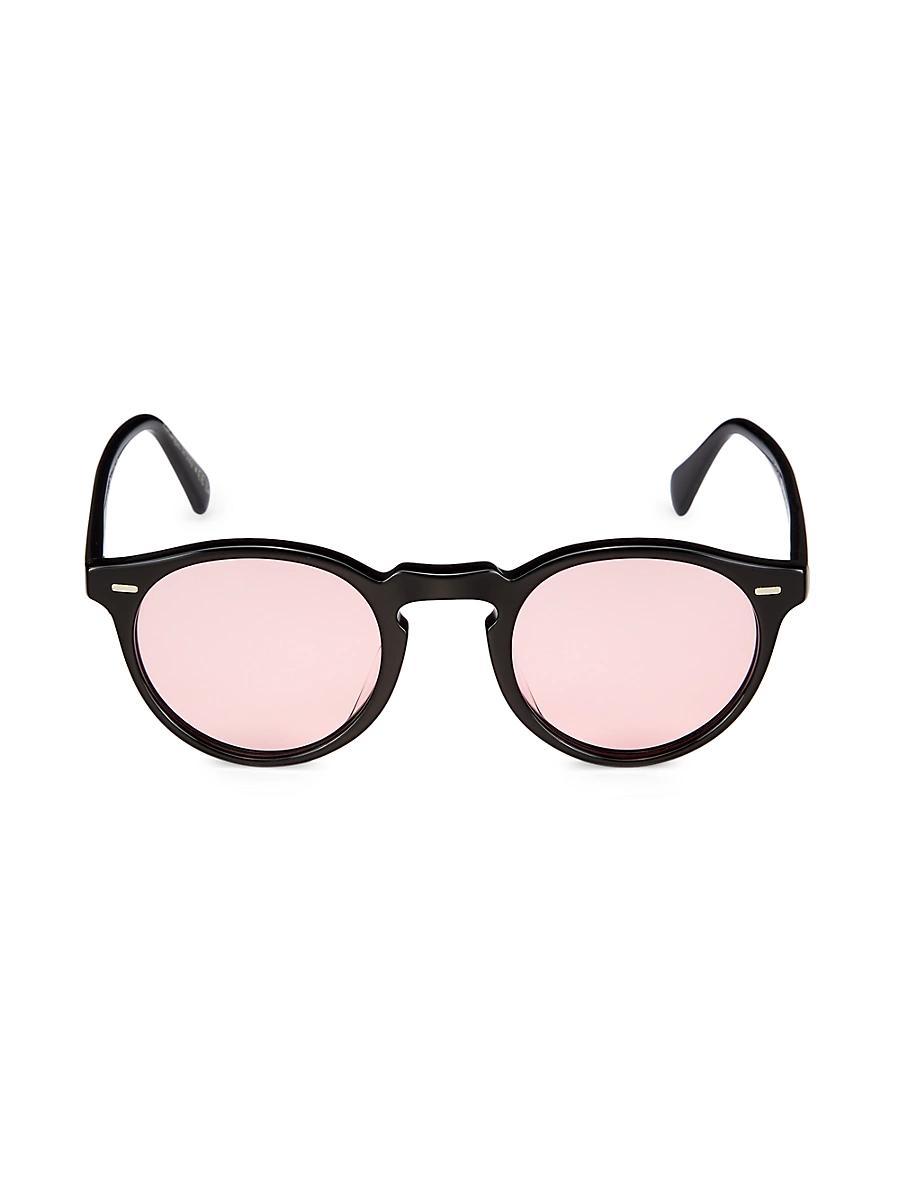 Womens 47MM Acetate Round Sunglasses Product Image