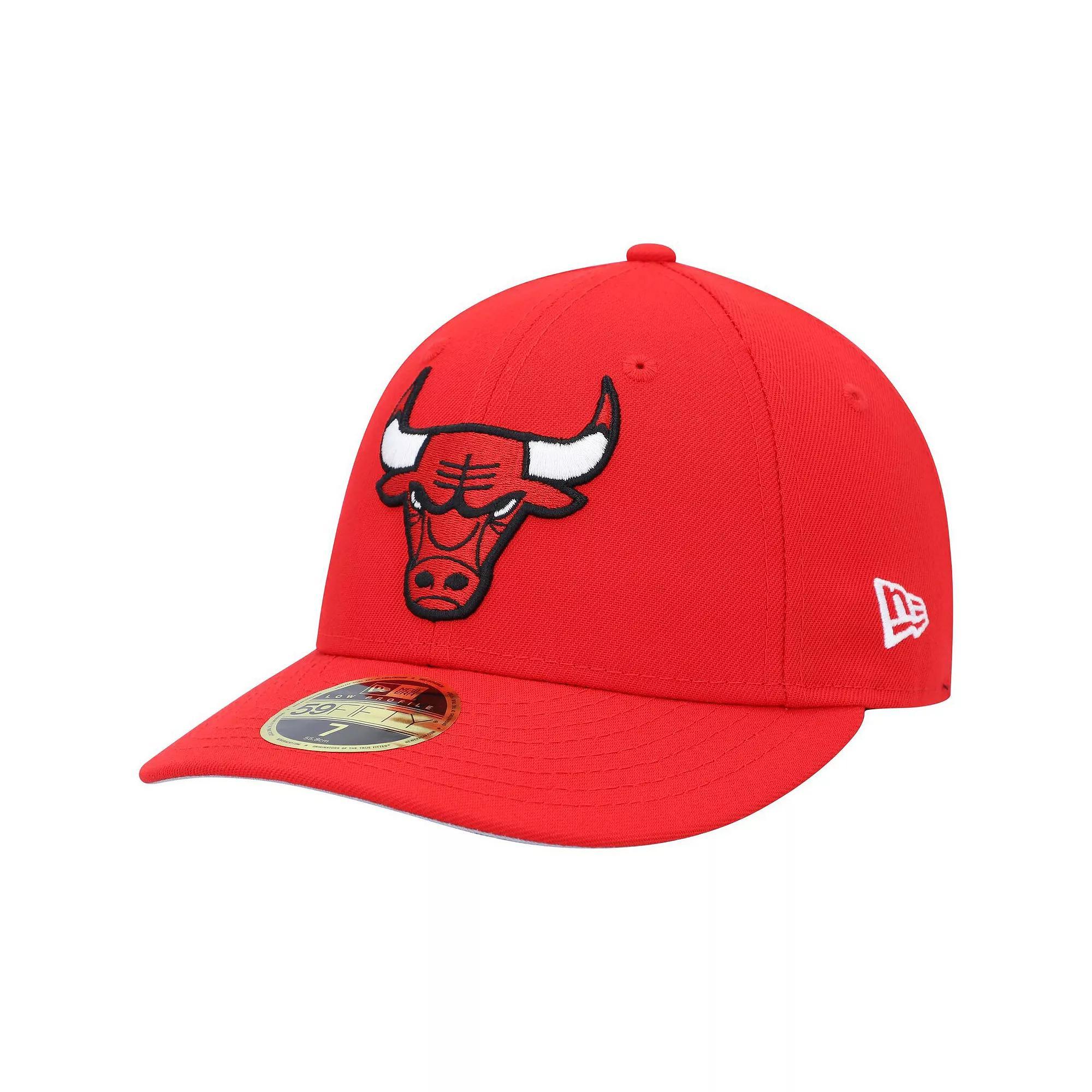 Men's New Era Red Chicago Bulls Team Low Profile 59FIFTY Fitted Hat, Size: 7 1/4 Product Image