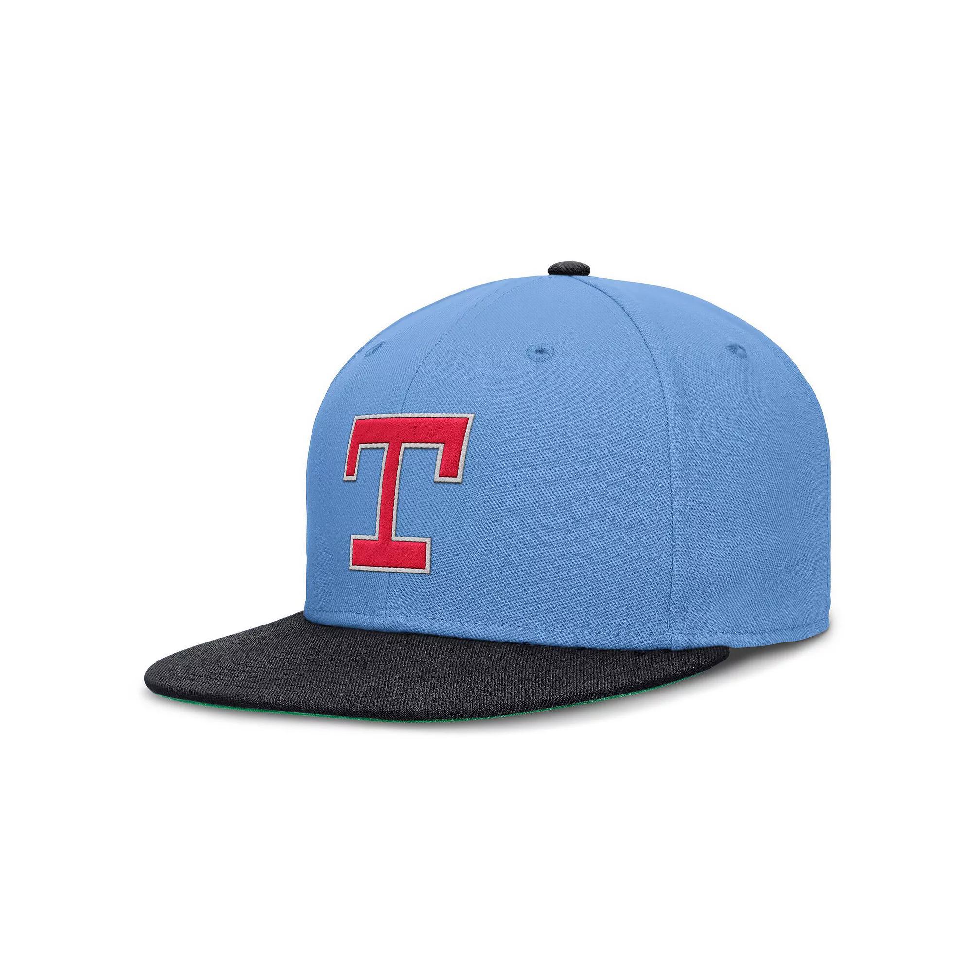 Men's Nike  Light Blue/Navy Texas Rangers  True Primetime Two-Tone Performance Fitted Hat, Size: 7 7/8 Product Image