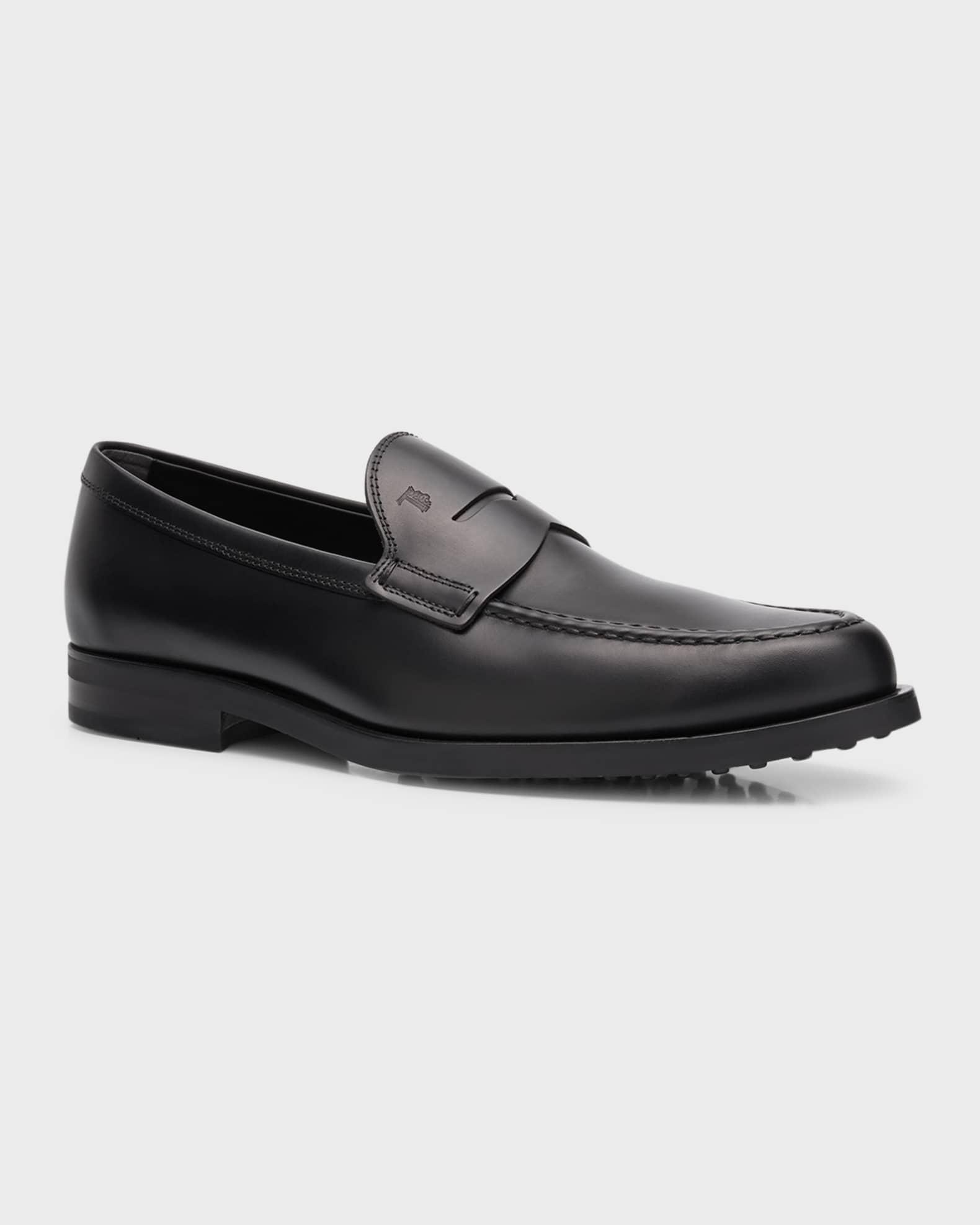 Men's Leather Moccasin Penny Loafers Product Image