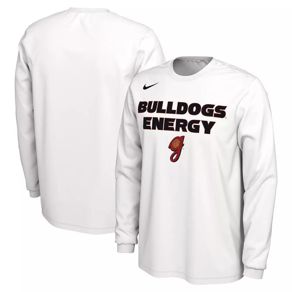 Men's Nike White Georgia Bulldogs Lady Dawgs Basketball Legend On Court Energy Long Sleeve Bench T-Shirt, Size: Small Product Image