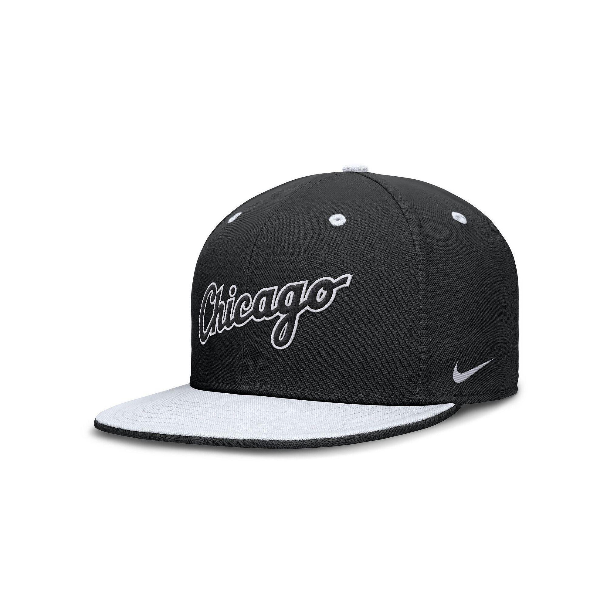 Men's Nike  Black/White Chicago White Sox  True Primetime Two-Tone Performance Fitted Hat, Size: 6 7/8 Product Image