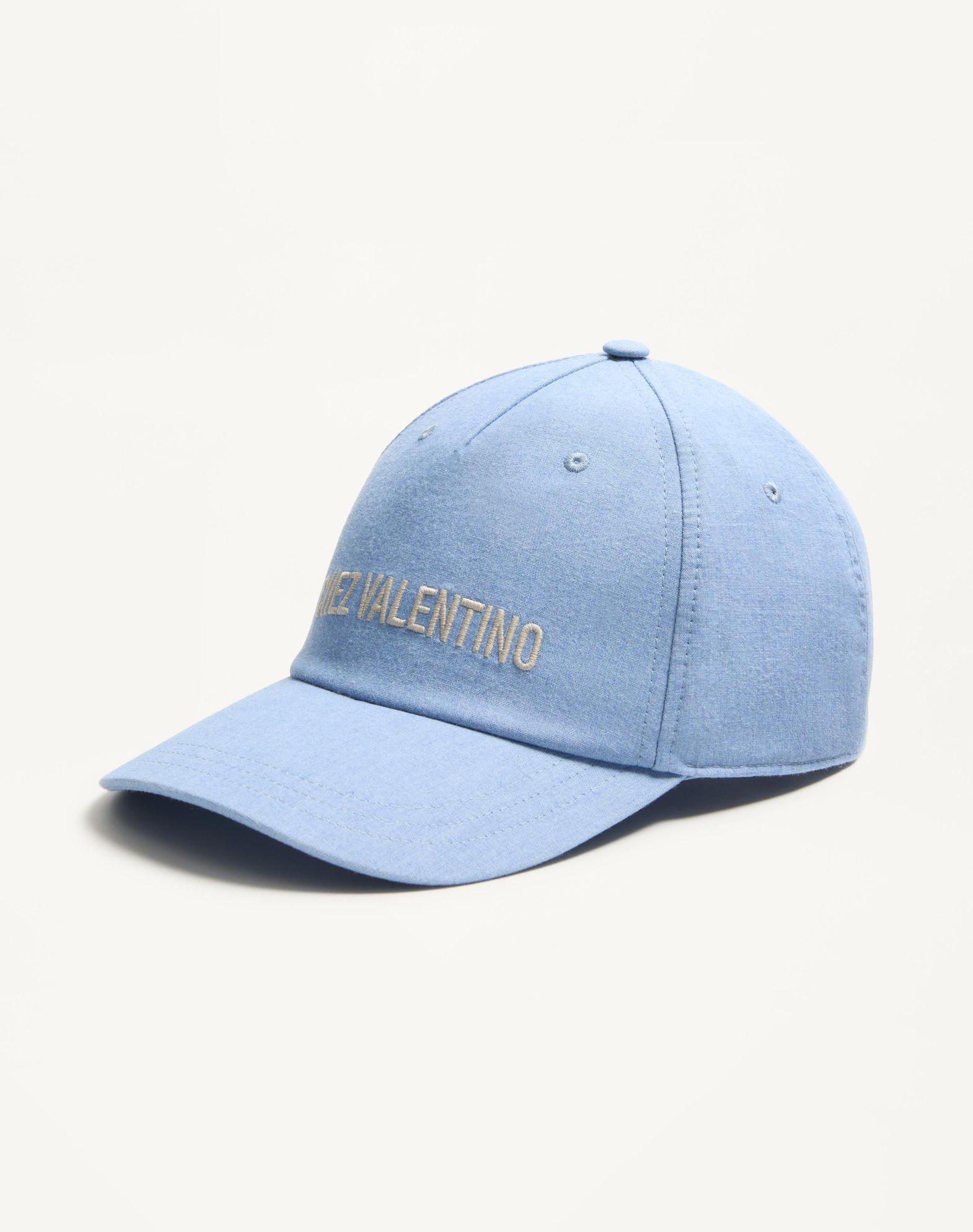 Chez Valentino Denim Baseball Cap With Embroidery Product Image