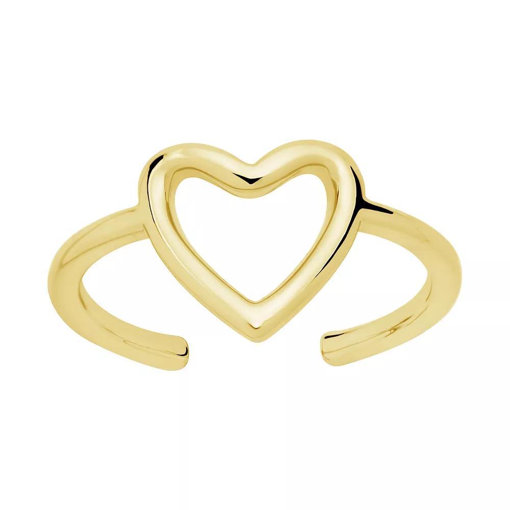 MC Collective Sterling Silver Open Heart Ring, Women's, Silver Tone Product Image