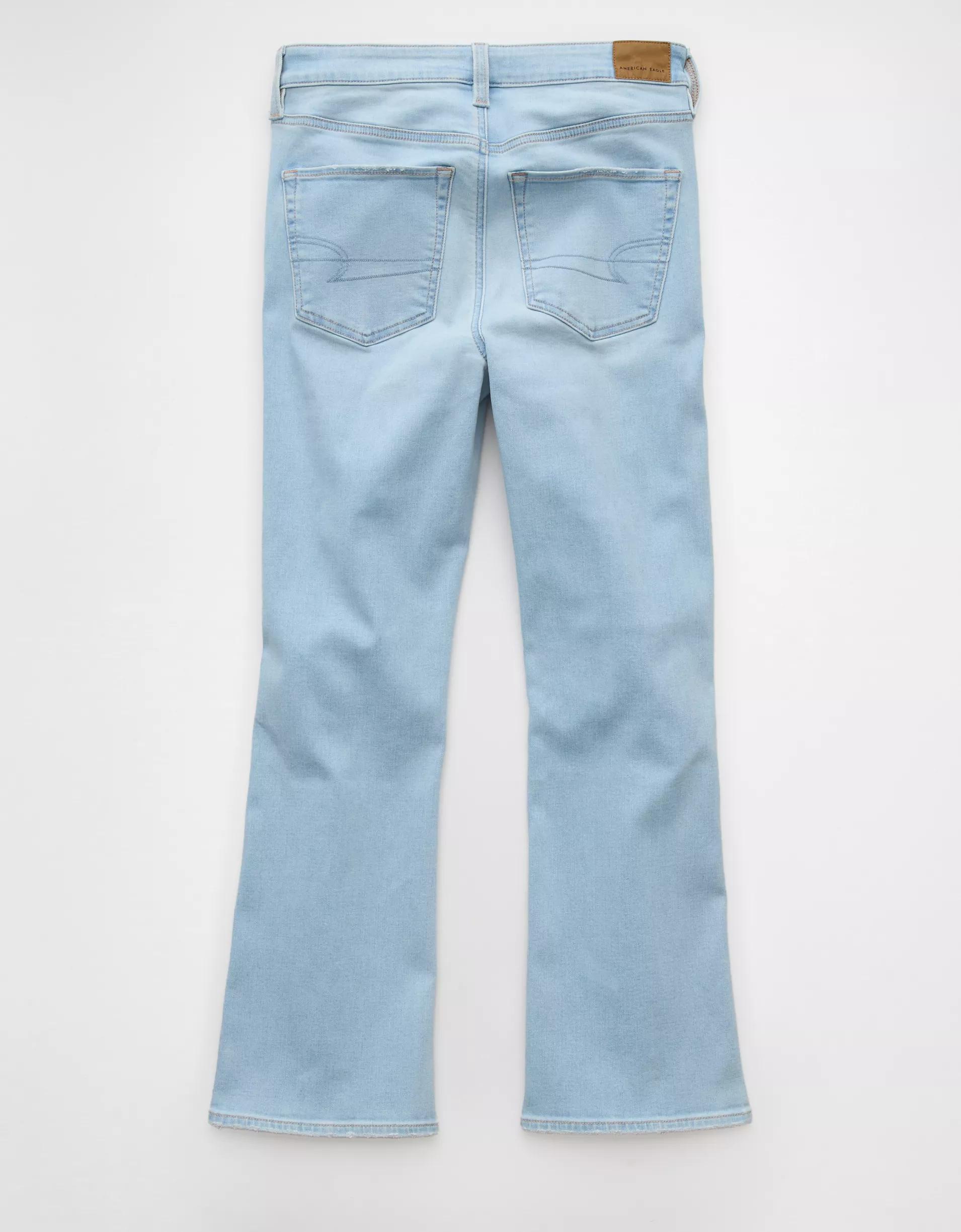 AE Next Level High-Waisted Kick Bootcut Crop Jean Product Image
