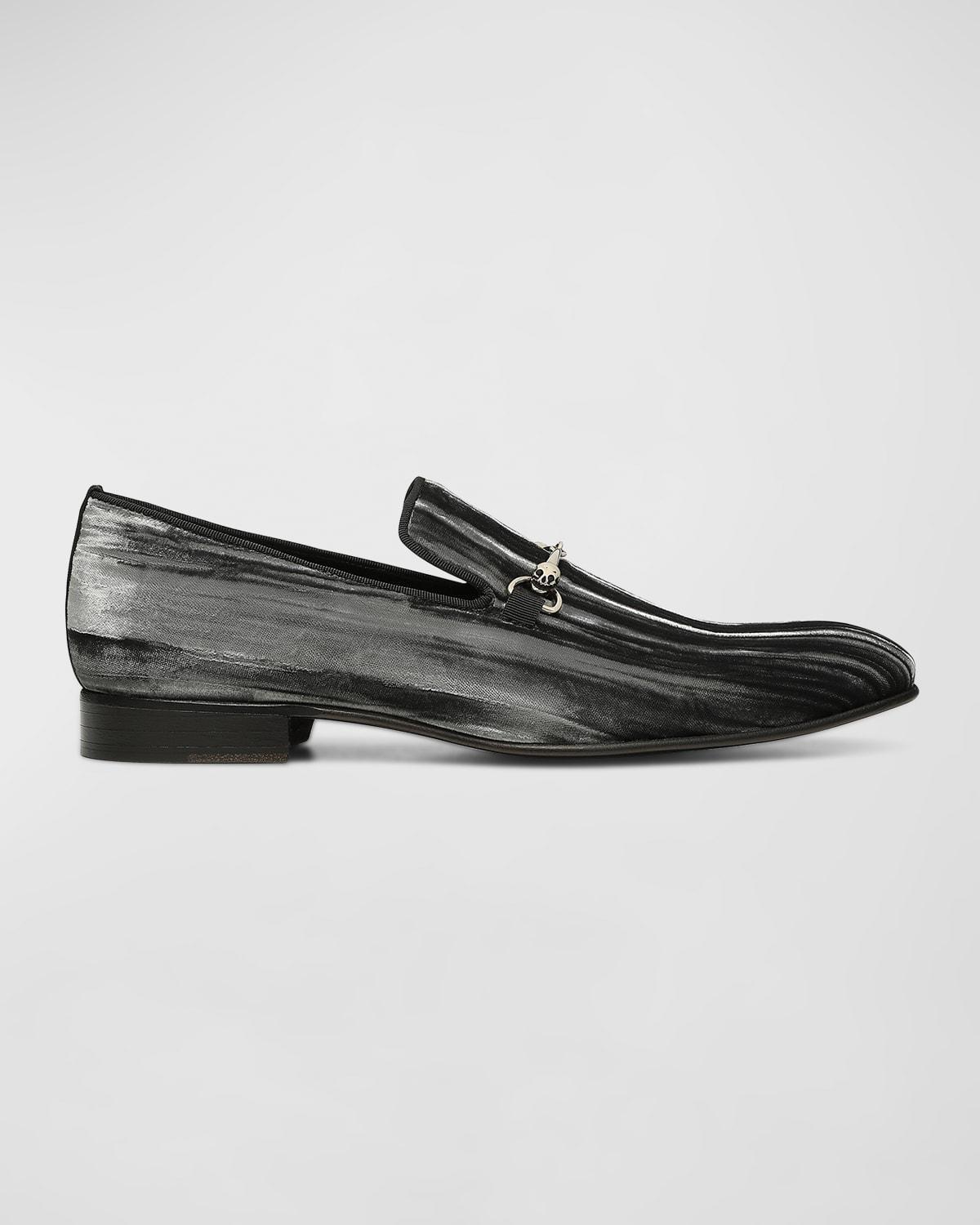 Men's Shawn Velvet Skull-Bit Loafers Product Image