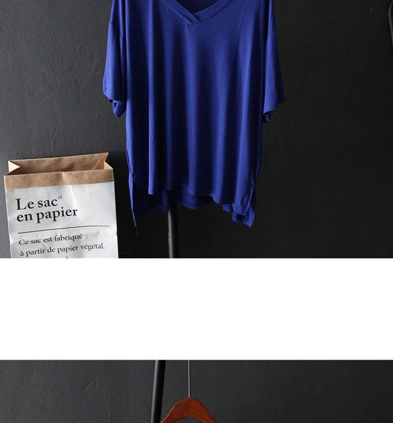 V-Neck Cutout Short-Sleeve T-Shirt Product Image