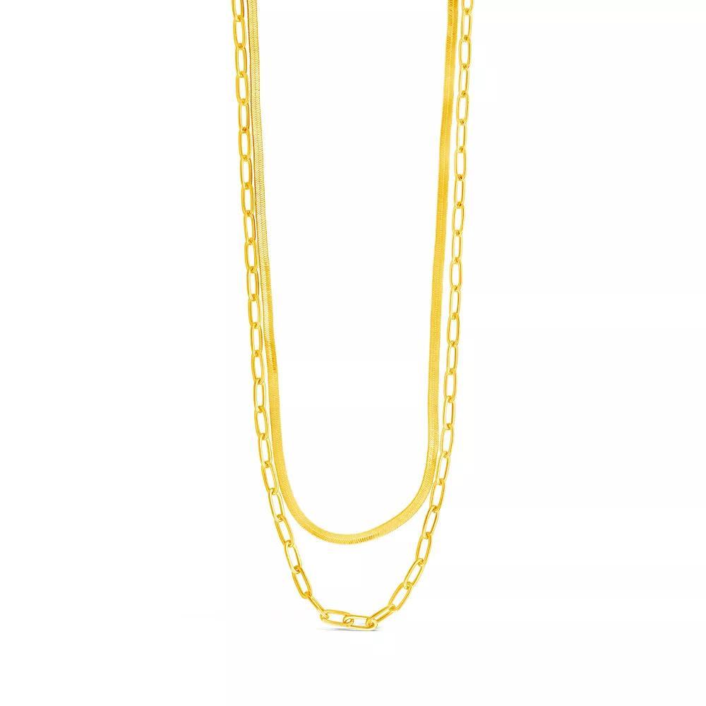 MC Collective Layered Chain Necklace, Women's, Size: 16/18+2", Gold Tone Product Image