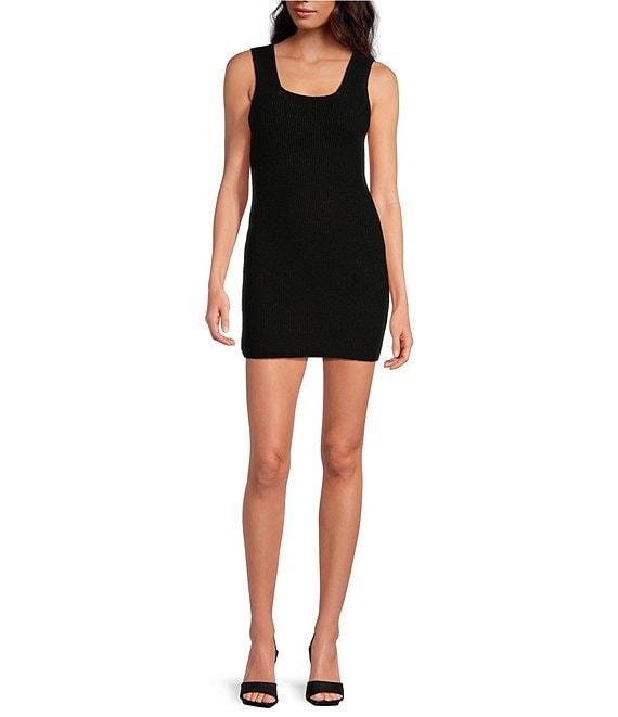 Gianni Bini Matilda Wool Blend Knit Ribbed Scoop Neck Bodycon Tank Mini Dress Product Image