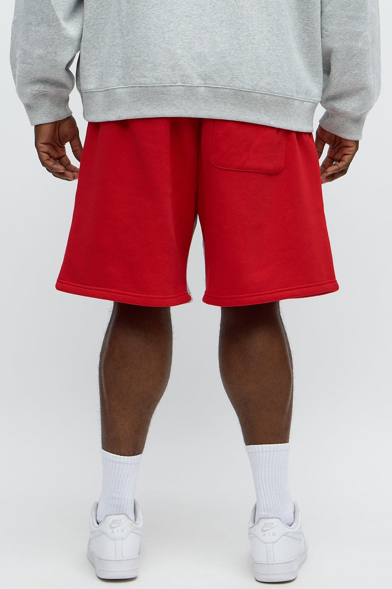 Tyson Relaxed Number 3 Shorts - Red/combo Male Product Image