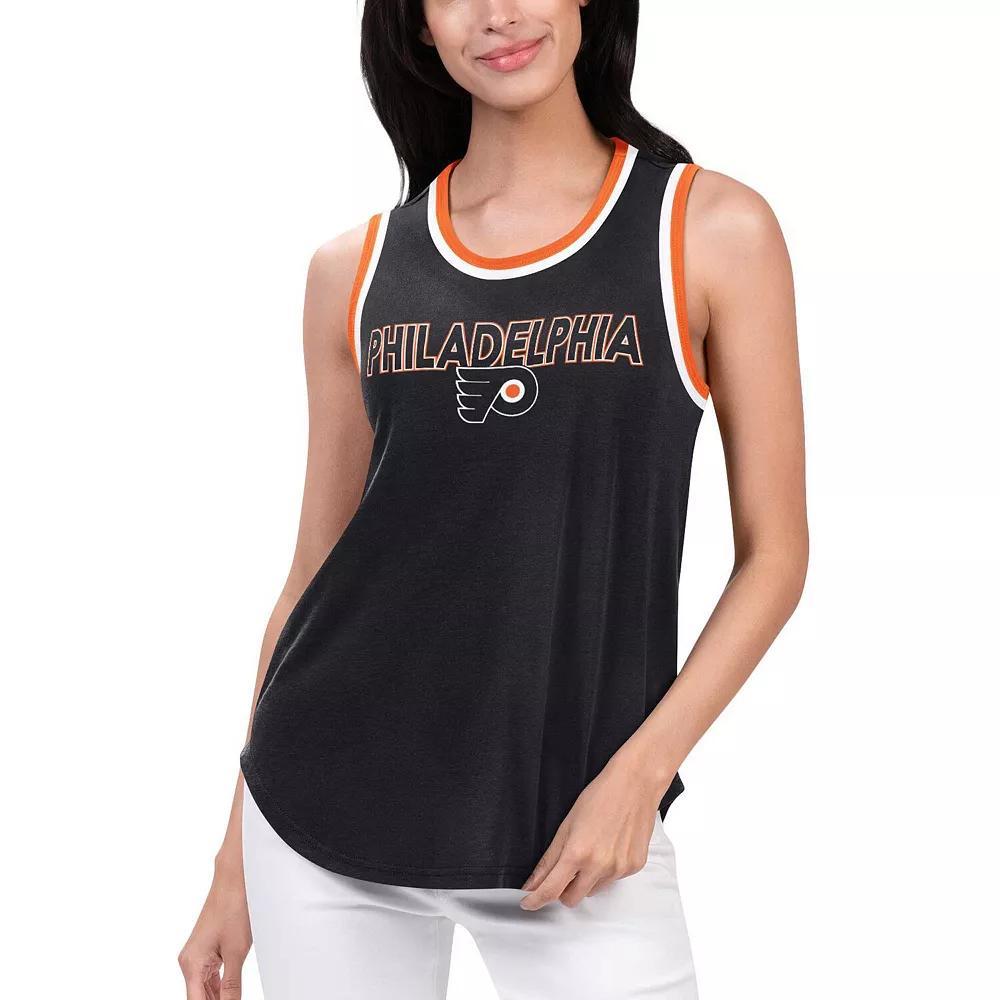 Women's G-III 4Her by Carl Banks Black Philadelphia Flyers Strategy Tank Top, Size: Medium, Fly Black Product Image