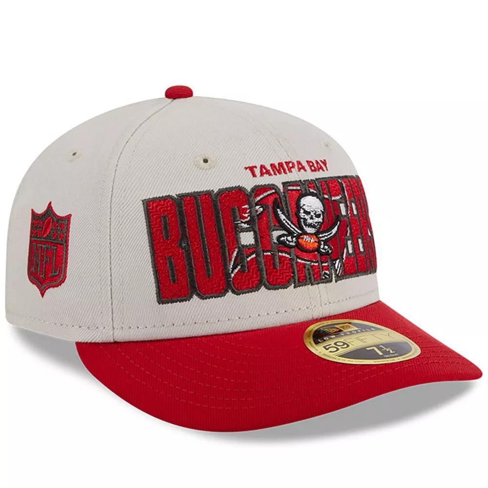 Men's New Era Stone/Red Tampa Bay Buccaneers 2023 NFL Draft Low Profile 59FIFTY Fitted Hat, Size: 7 5/8, Team Product Image