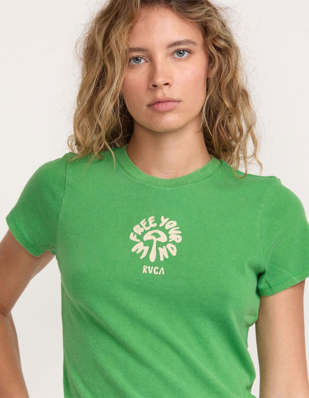 RVCA 411 Womens Fitted Baby Tee - GREEN Product Image