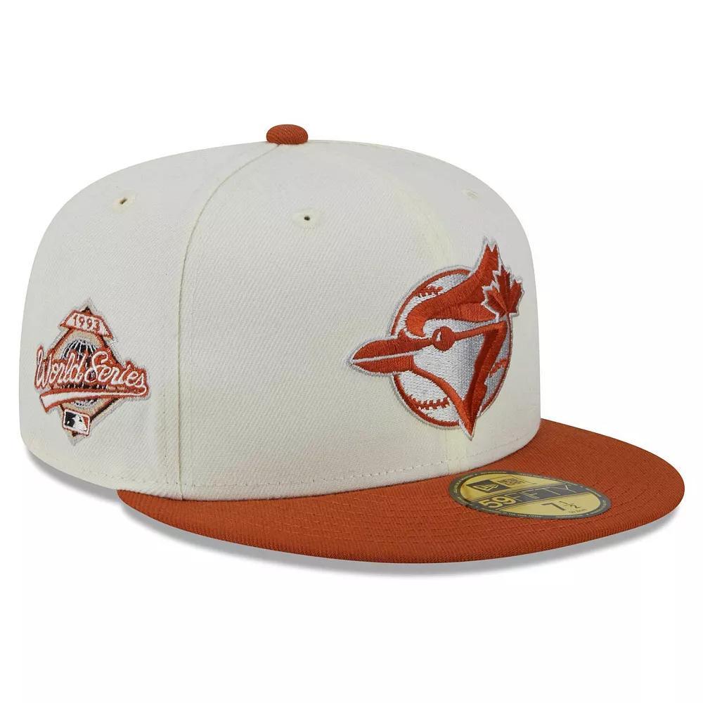 Men's New Era Cream/Orange Toronto Blue Jays 59FIFTY Fitted Hat, Size: 8, Jay Beige Product Image