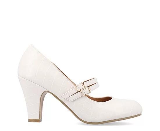 Journee Windy Womens Mary Jane High Heels Brown Product Image