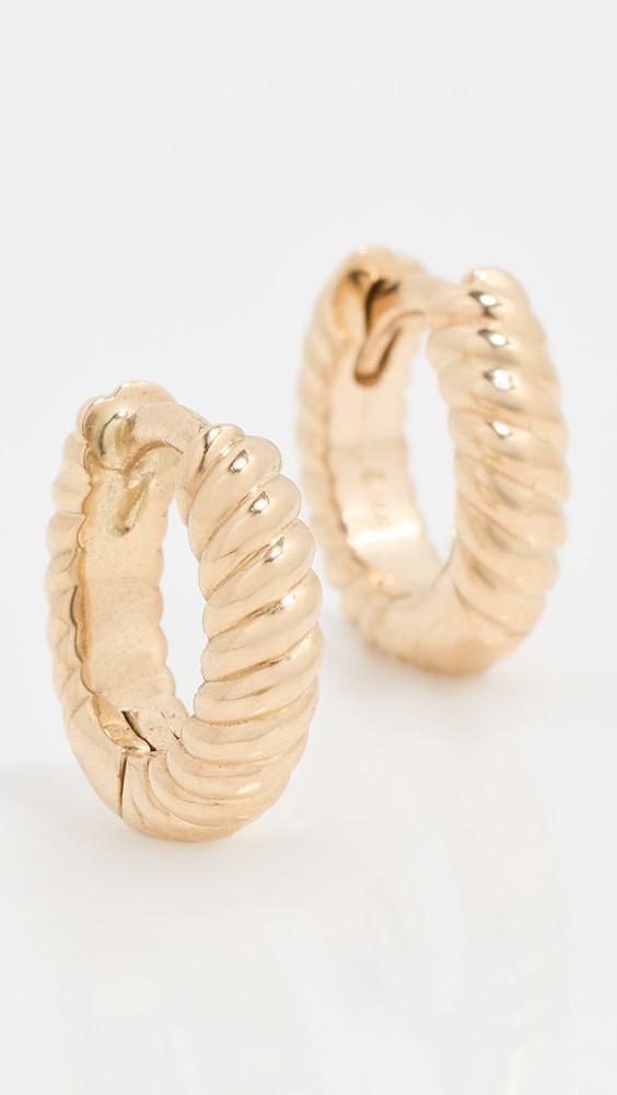 Zoe Chicco 14k Simple Gold Hinged Huggies | Shopbop Product Image