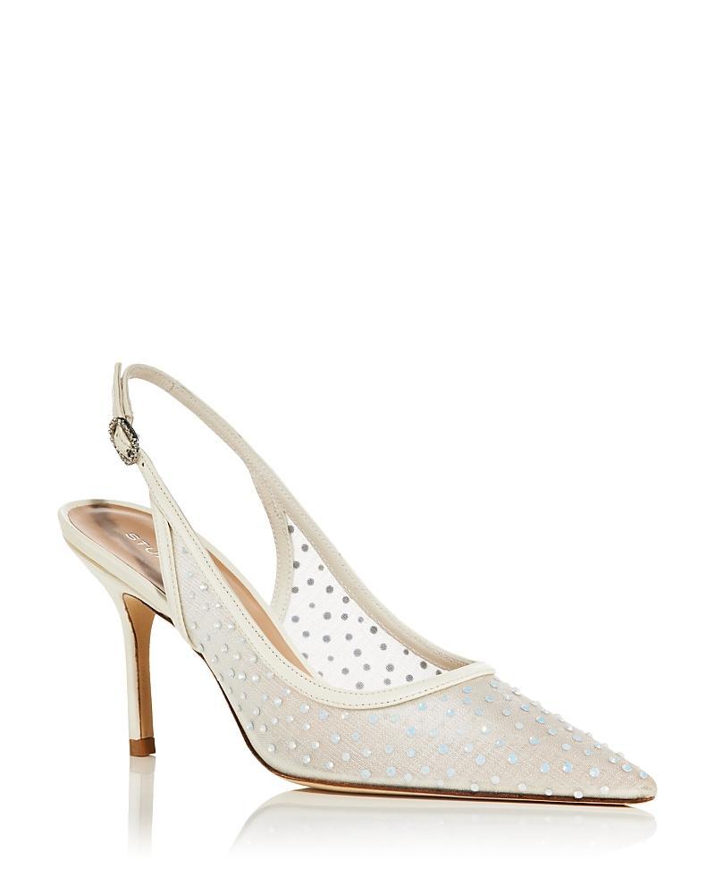 Stuart Weitzman Womens Emilia Mesh 85 Slingback High Heel Pumps Product Image