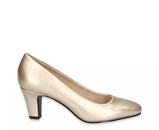 Easy Street Poet Women's Square Toe Pumps, Size: 6.5, Gold Product Image