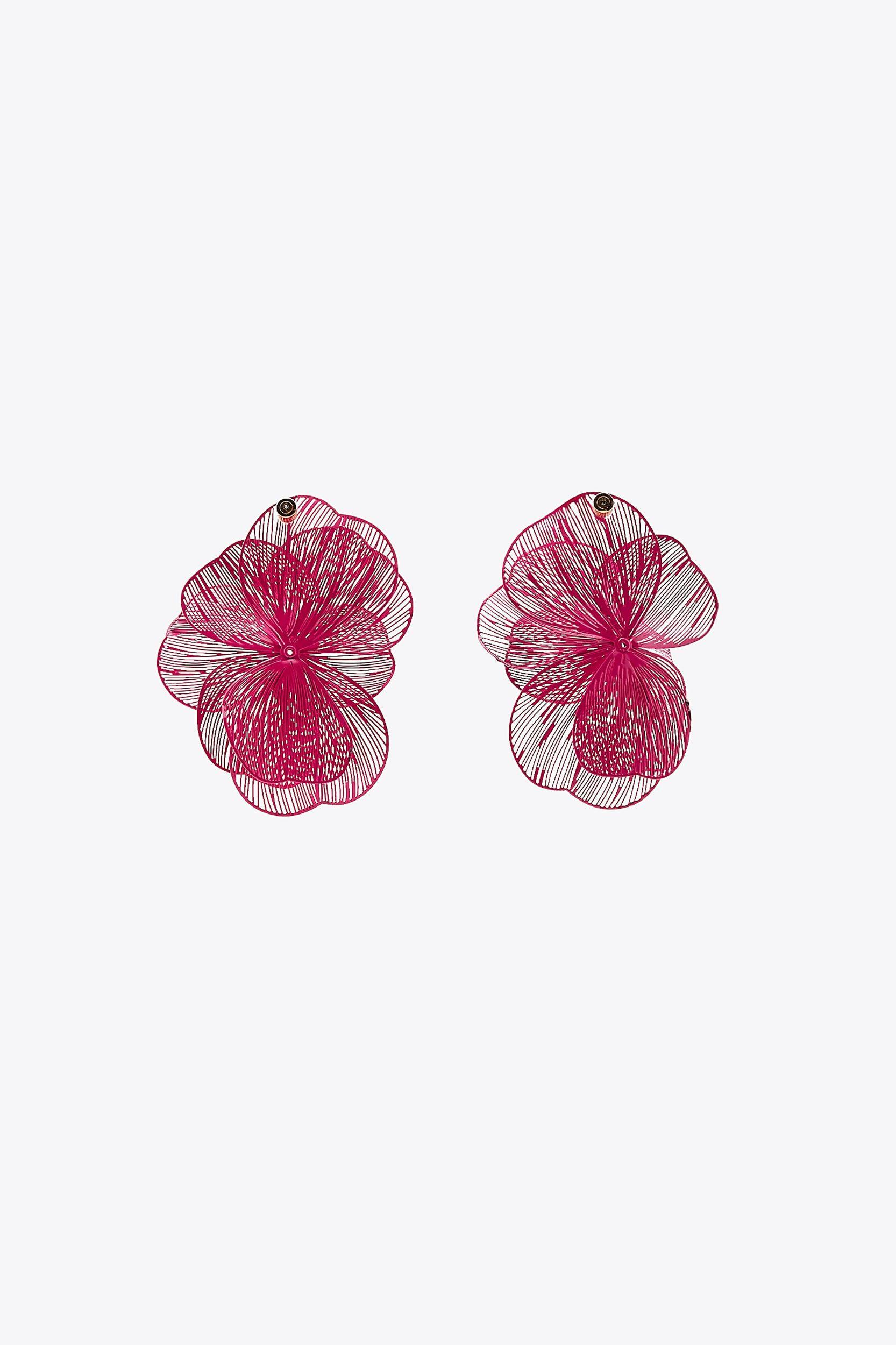 CONTRAST BORDER FLOWER EARRINGS Product Image