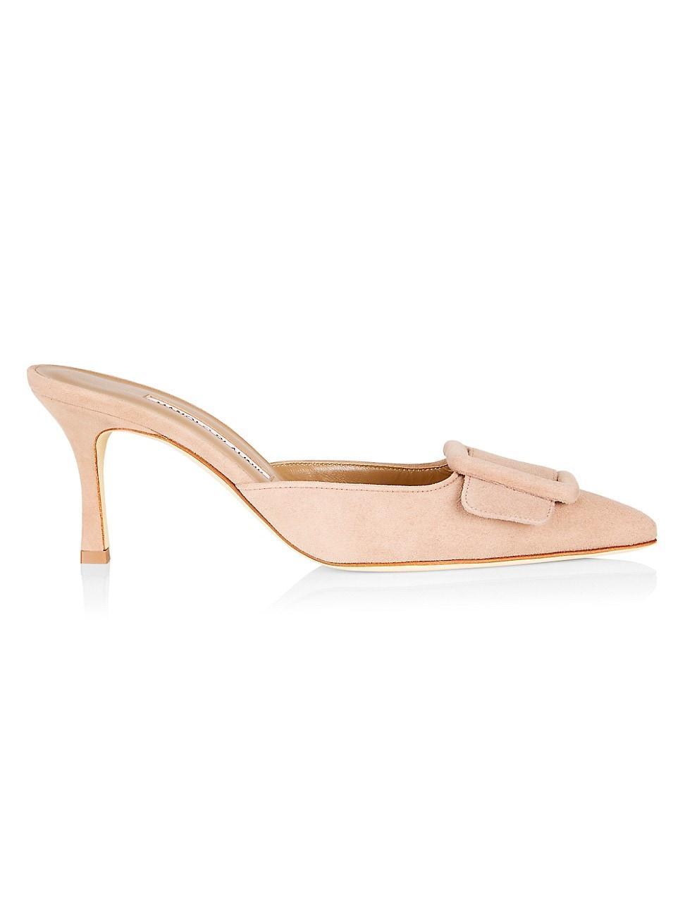 Womens Maysale 70MM Buckle Suede Mules Product Image