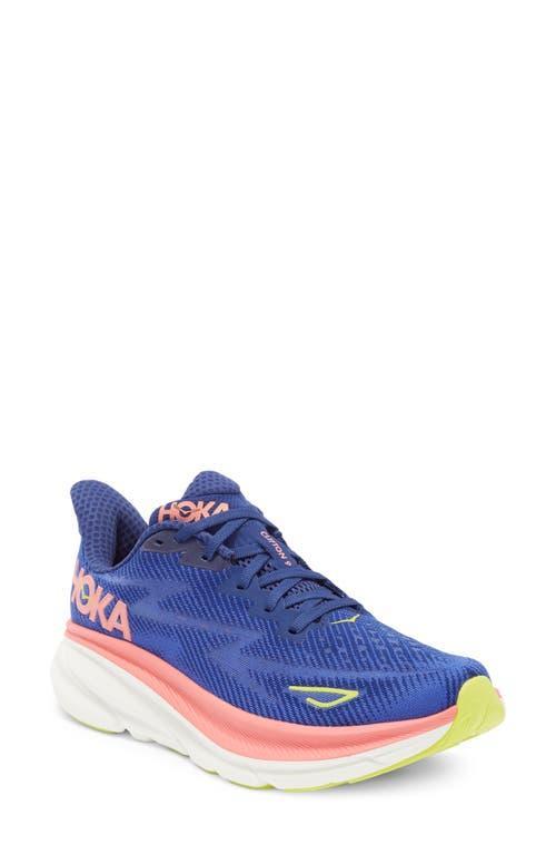 Hoka Women's Clifton 9 (Evening Sky/Coral) Women's Shoes Product Image